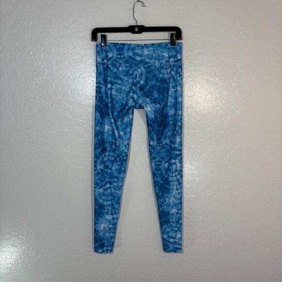 Onzie Flow Leggings Womens Small Medium Blue Tie Dye Yoga High Rise Stretch - Picture 3 of 8